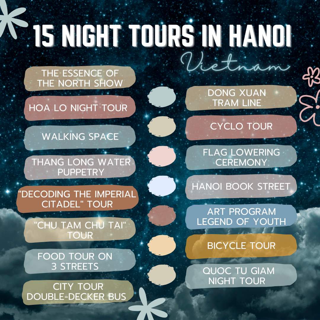 15 night tours in Hanoi